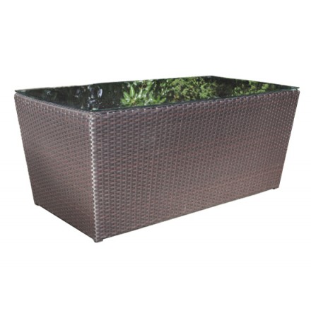 Chelsea Wicker Deep Seating Rectangle Coffee Table-0