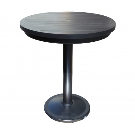Monaco Aluminum Deep Seating 24 inch Round Pedestal Bar Table-0