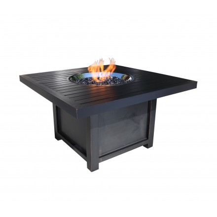 Monaco Aluminum Deep Seating 42 inch Square Firepit-0