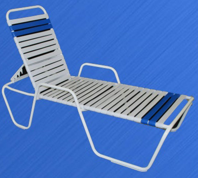 A216 Horizontal Strap Chaise Lounge with Arms Sunbrite Outdoor Furniture
